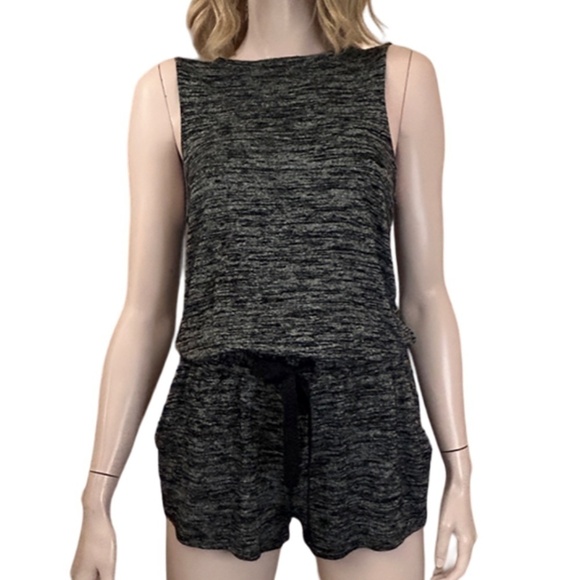 Artizia Wilfred Free Romper Playsuit Shorts Jumpsuit Rayon Blend Knit Grey Tweed - Picture 14 of 16